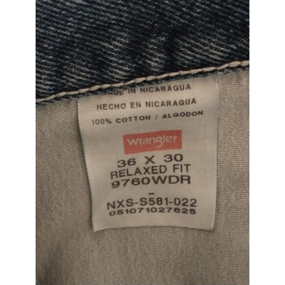 Wrangler Men’s 9760WDR Premium Five Star Jeans 36X30 Workwear Paint - Picture 7 of 13